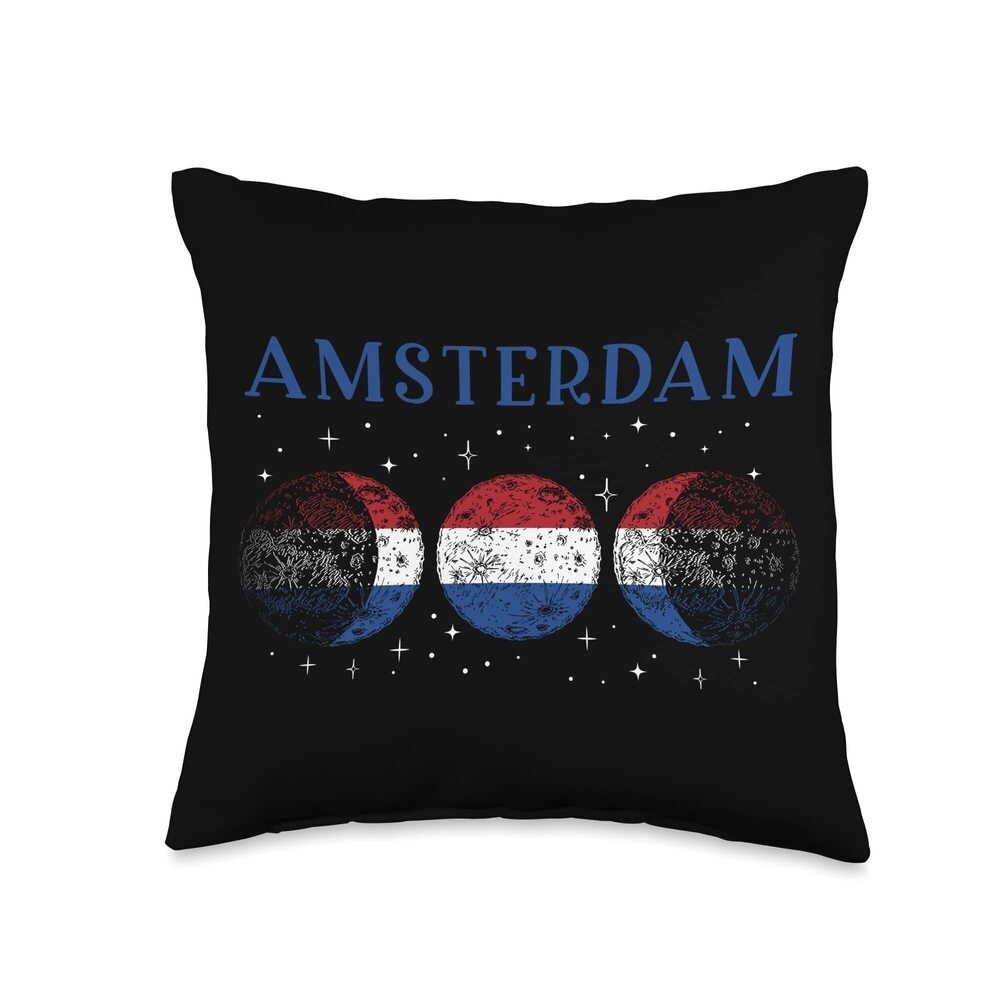 5230 Amsterdam Netherlands Holland Dutch Flag Throw Pillow